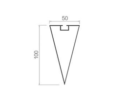Screw slot triangle hanging piece 50w-100h
